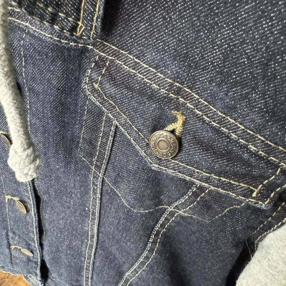 Unique Hand Painted Jean Sweater Jacket‎ Small/Large